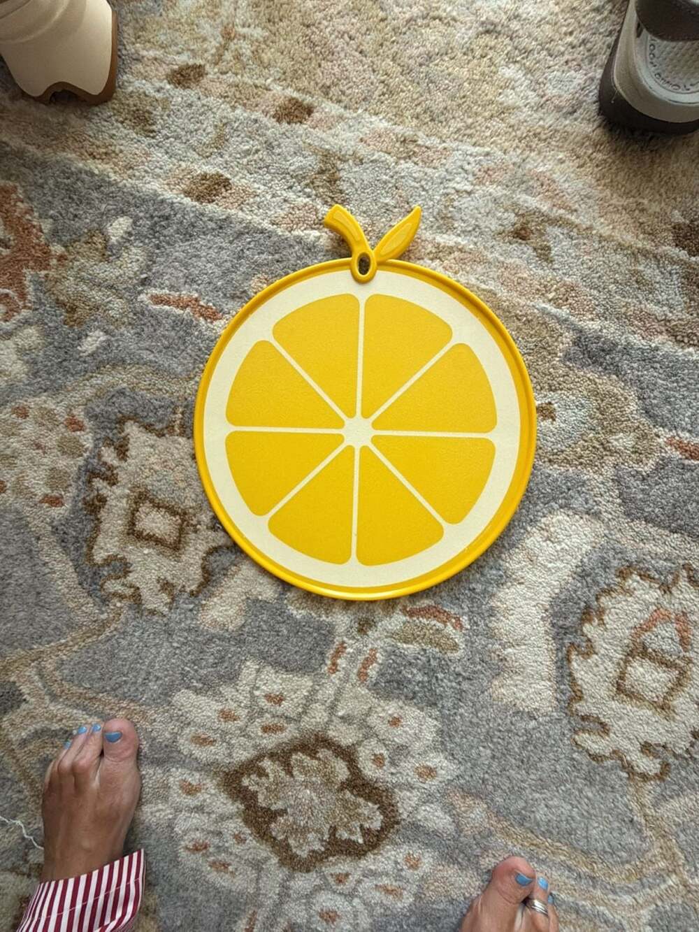 Dexas Citrus Slice Lemon Heavy Duty Plastic Cutting Board